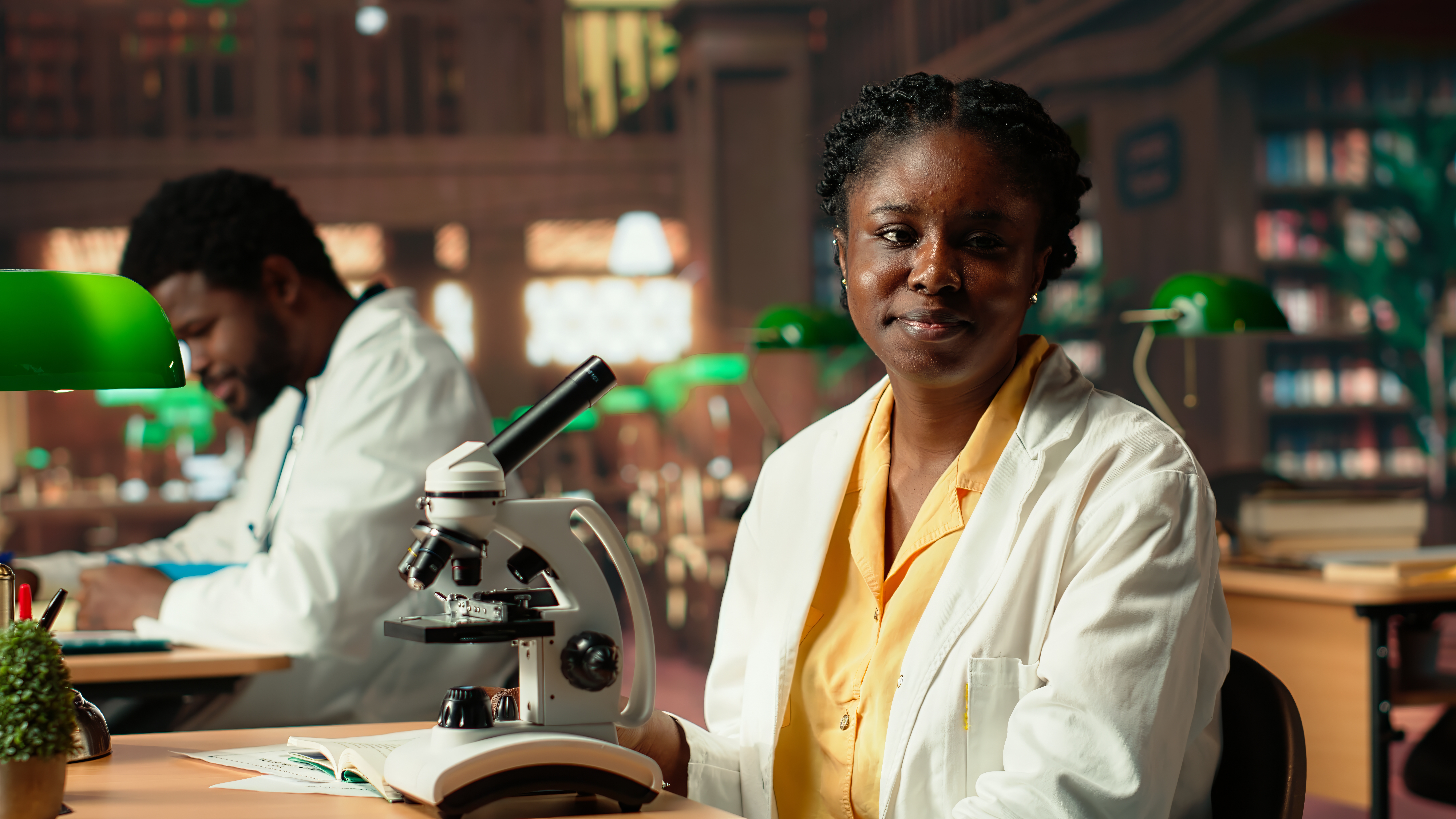 Researcher working in a laboratory